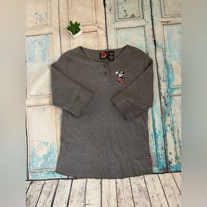 Gray Minnie Mouse Henley